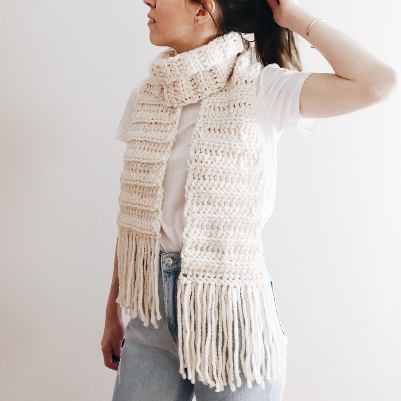 Crochet Pattern | the Berkeley | Chunky Long Oversized Scarf With ...