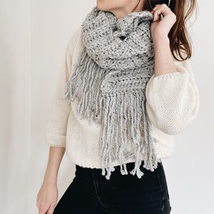 Crochet Pattern | the Berkeley | Chunky Long Oversized Scarf With ...