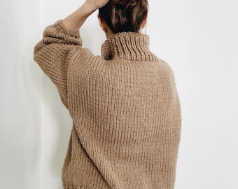 Knitting Pattern | the Dayton | Chunky Classic Half Zip Knitting Pattern | the Dayton | Chunky Classic Half Zip