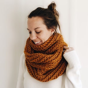 Crochet Pattern | the Graham | Chunky Long Oversized Ribbed Scarf Easy ...
