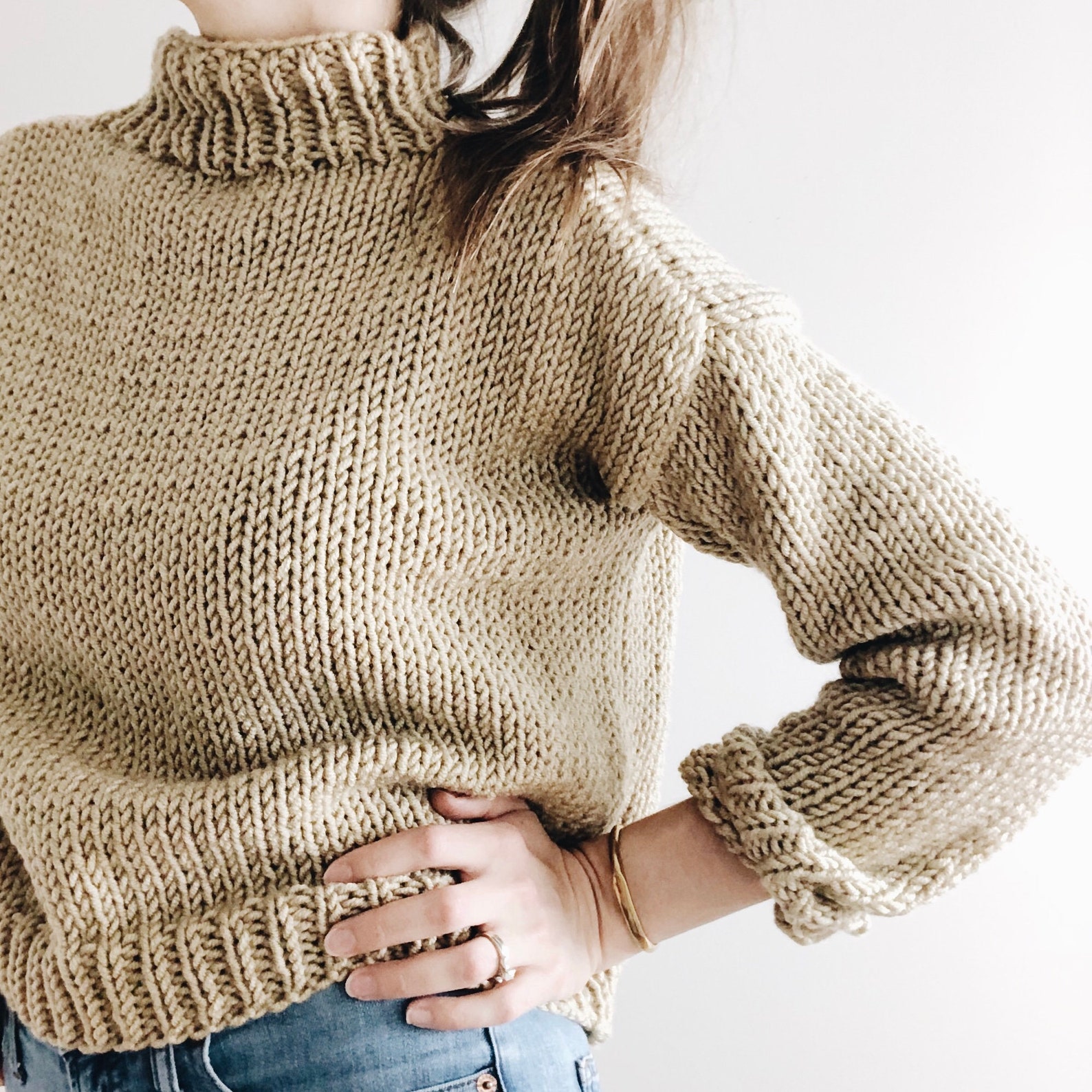 Knitting Pattern | the Riley | Classic Timeless Turtleneck Roll Neck ...