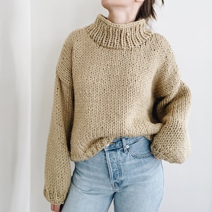 Knitting Pattern the Devon Modern Chunky Oversized Turtleneck Knit ...