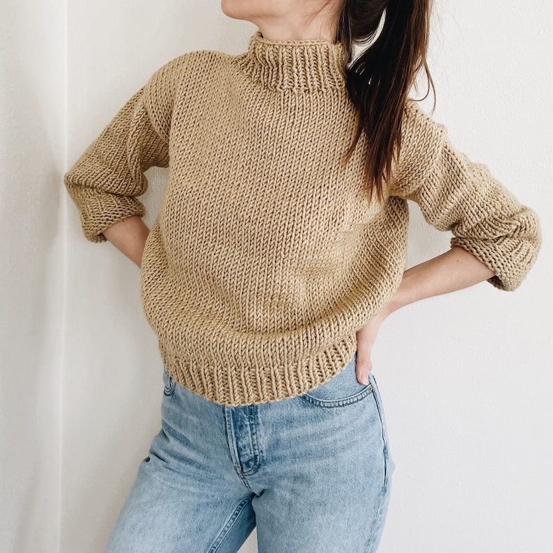 Knitting Pattern | the Riley | Classic Timeless Turtleneck Roll Neck ...