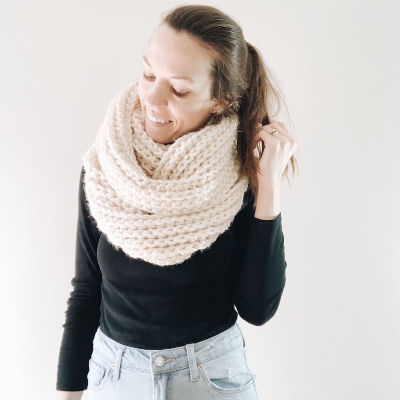 Crochet Pattern The Graham chunky long oversized ribbed scarf easy crochet pattern image 6