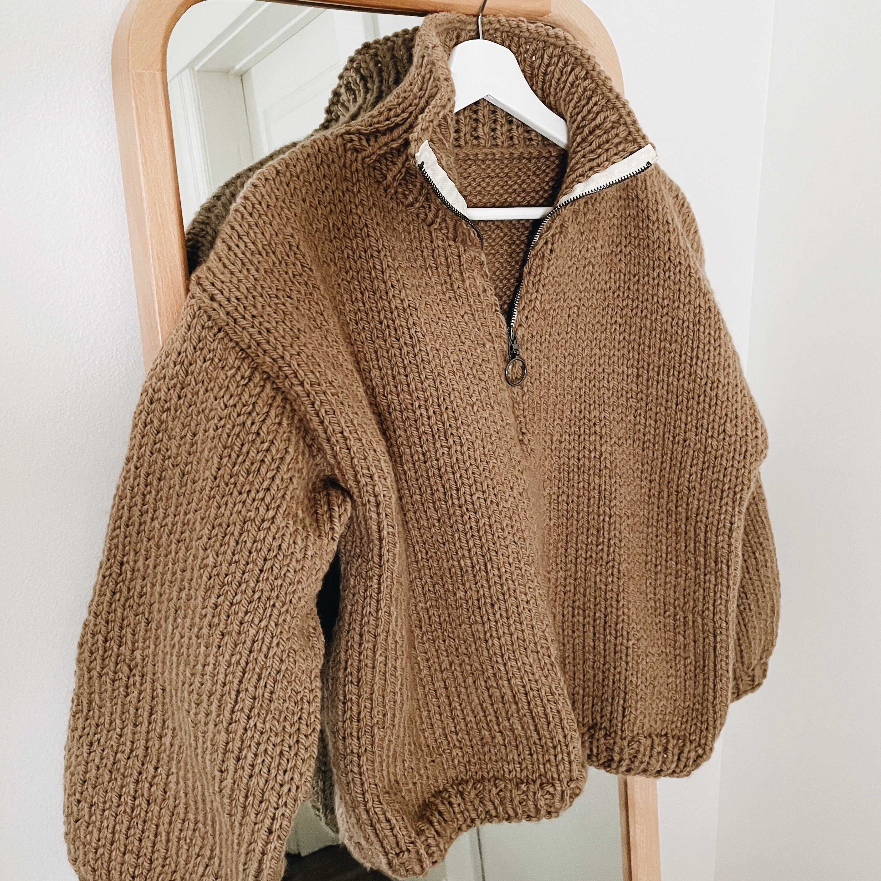 Knitting Pattern | the Dayton | Chunky Classic Half Zip Knitting Pattern | the Dayton | Chunky Classic Half Zip