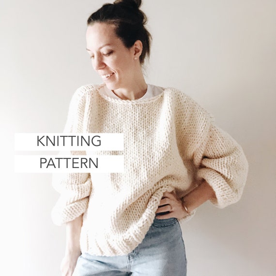 Knitting Pattern The Sunday modern oversized chunky knit | Etsy