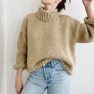 Knitting Pattern the Devon Modern Chunky Oversized Turtleneck Knit ...