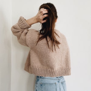 Knitting Pattern The Aurie modern chunky oversized knit pullover sweater jumper easy knitting pattern image 5