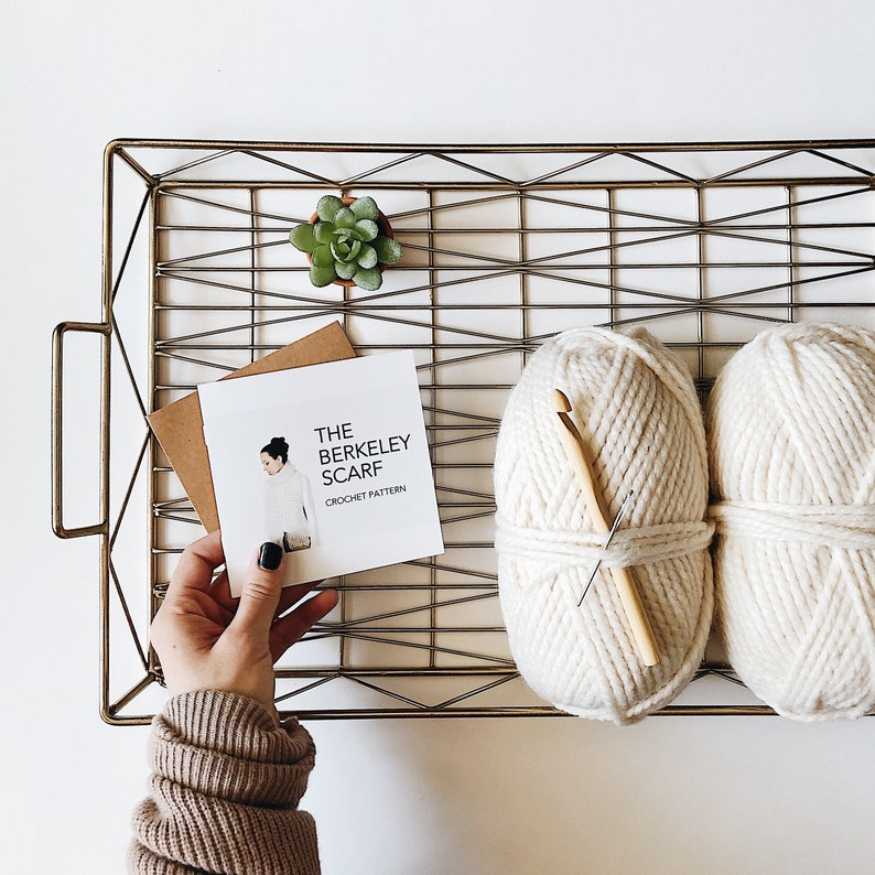 DIY Crochet Kit The Berkeley chunky long crochet scarf with image 0