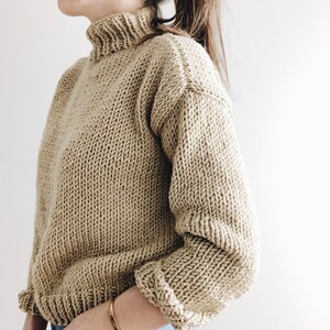 Knitting Pattern | the Riley | Classic Timeless Turtleneck Roll Neck ...