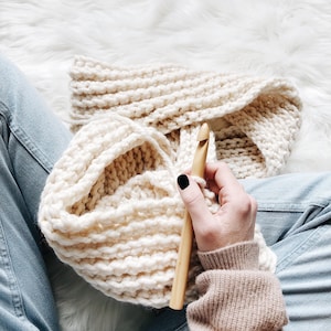 Crochet Pattern | the Graham | Chunky Long Oversized Ribbed Scarf Easy ...