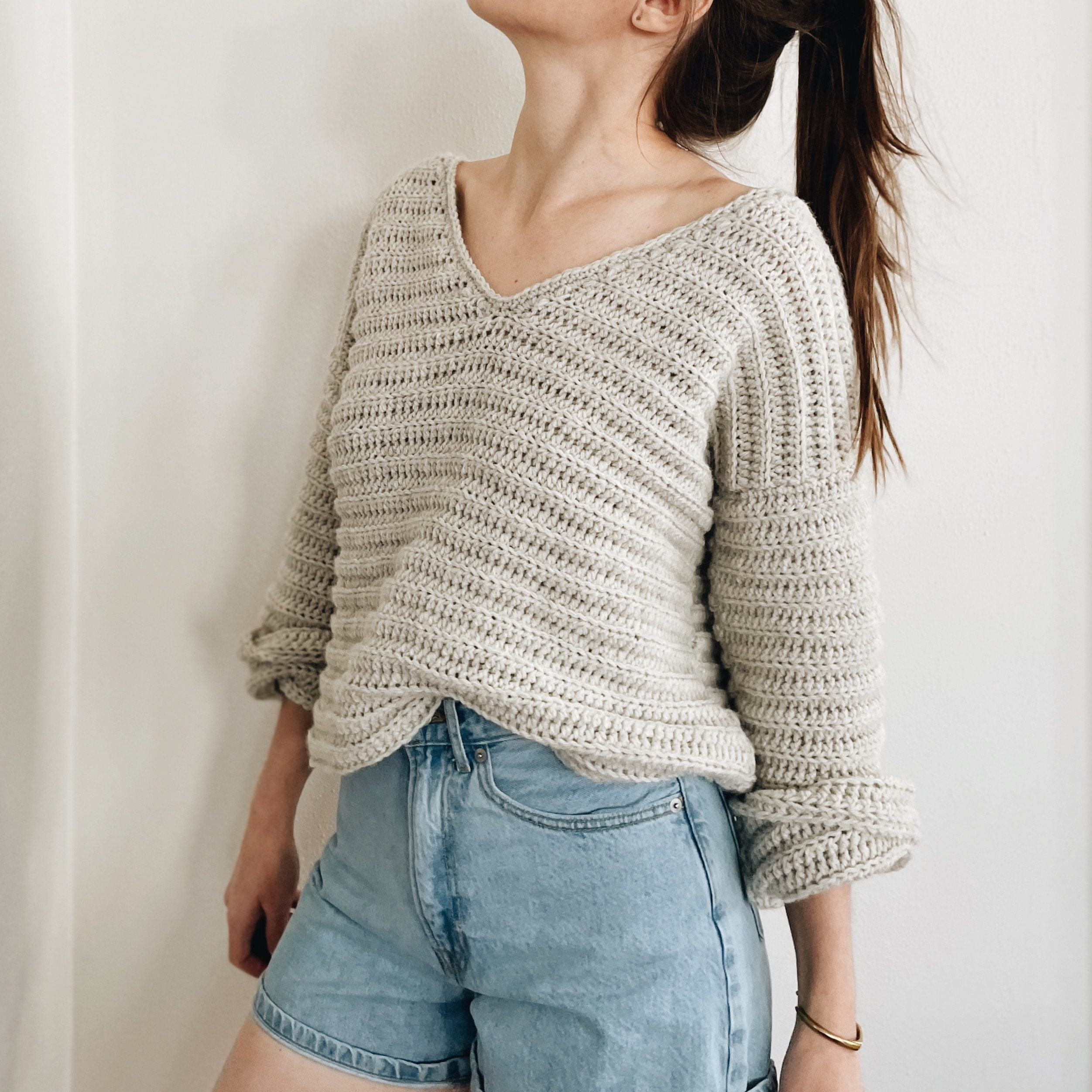 Crochet V Neck Top - Etsy
