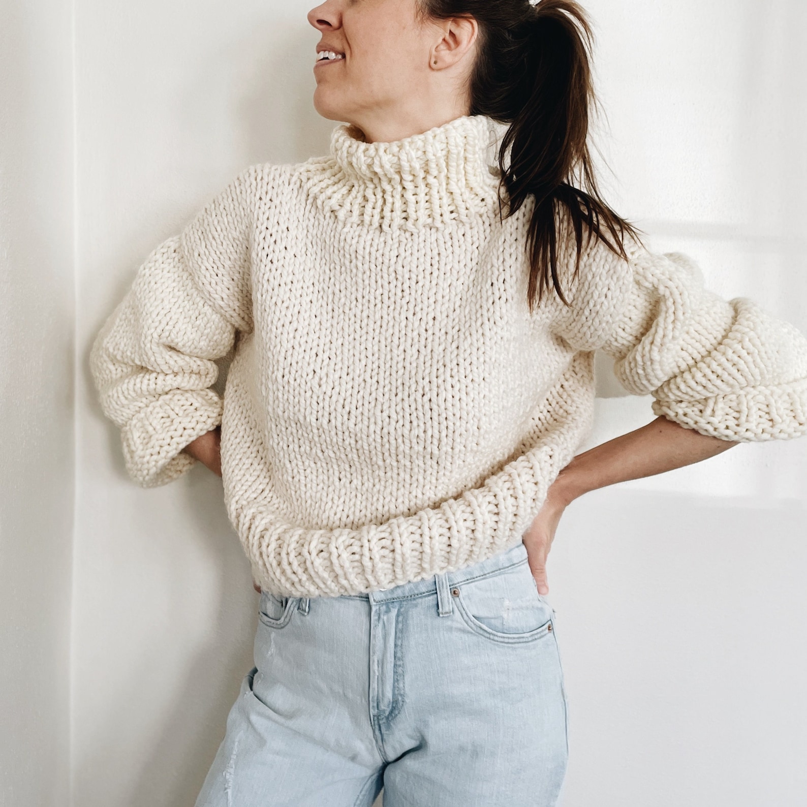 Knitting Pattern | the Charlie | Modern Chunky Turtleneck Roll Neck ...