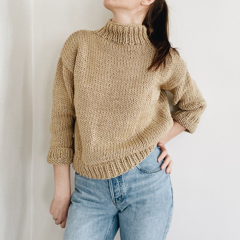 Knitting Pattern | the Riley | Classic Timeless Turtleneck Roll Neck ...