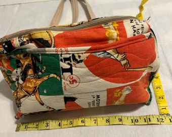 Vintage fabric crossbody bag