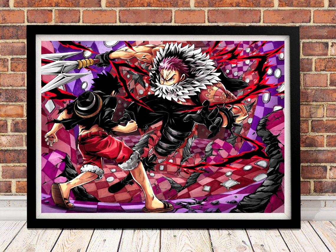 Duel Luffy Vs Katakuri Poster Etsy
