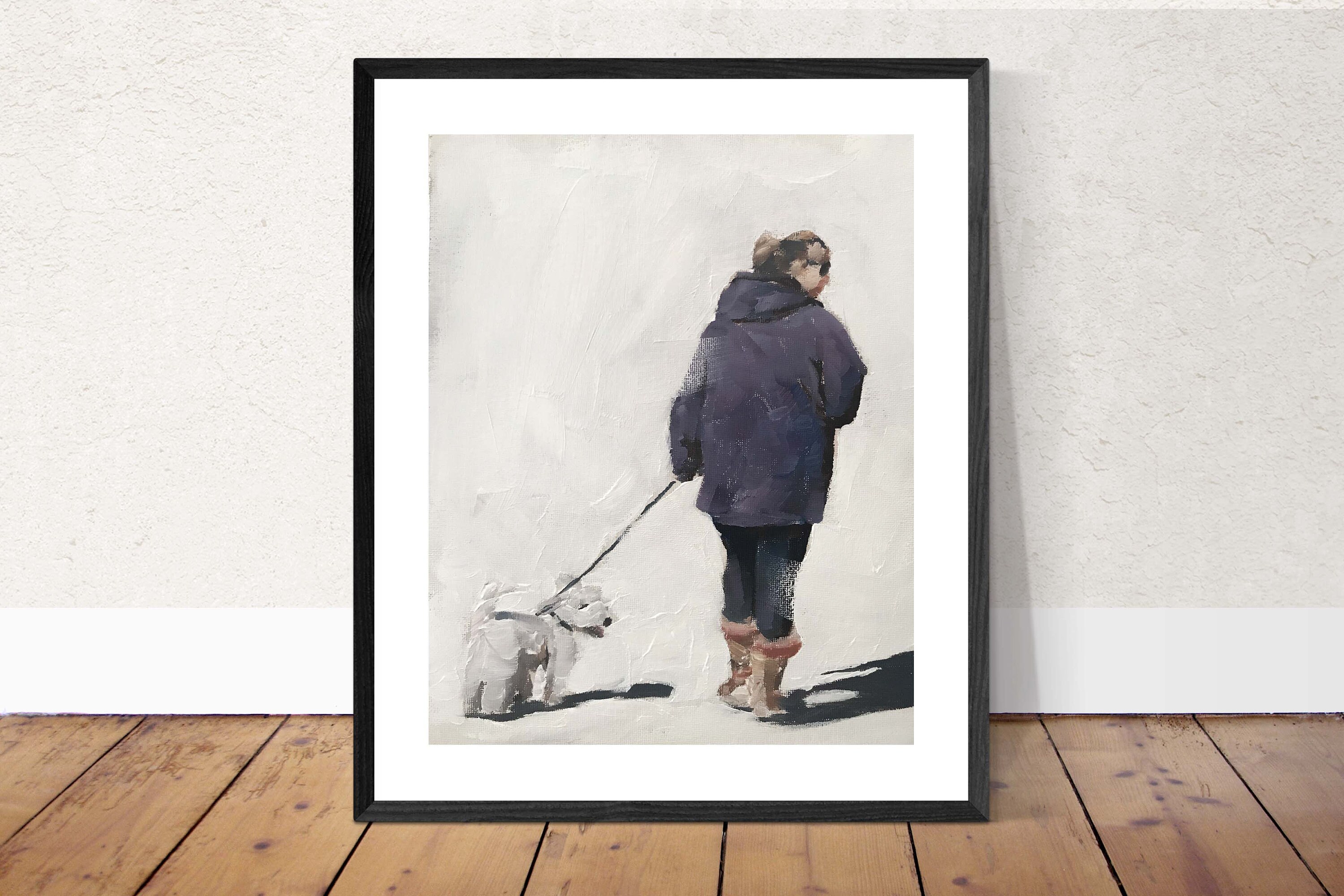 Dog walk Painting Dog art Dog Prints Fine Art from Etsy