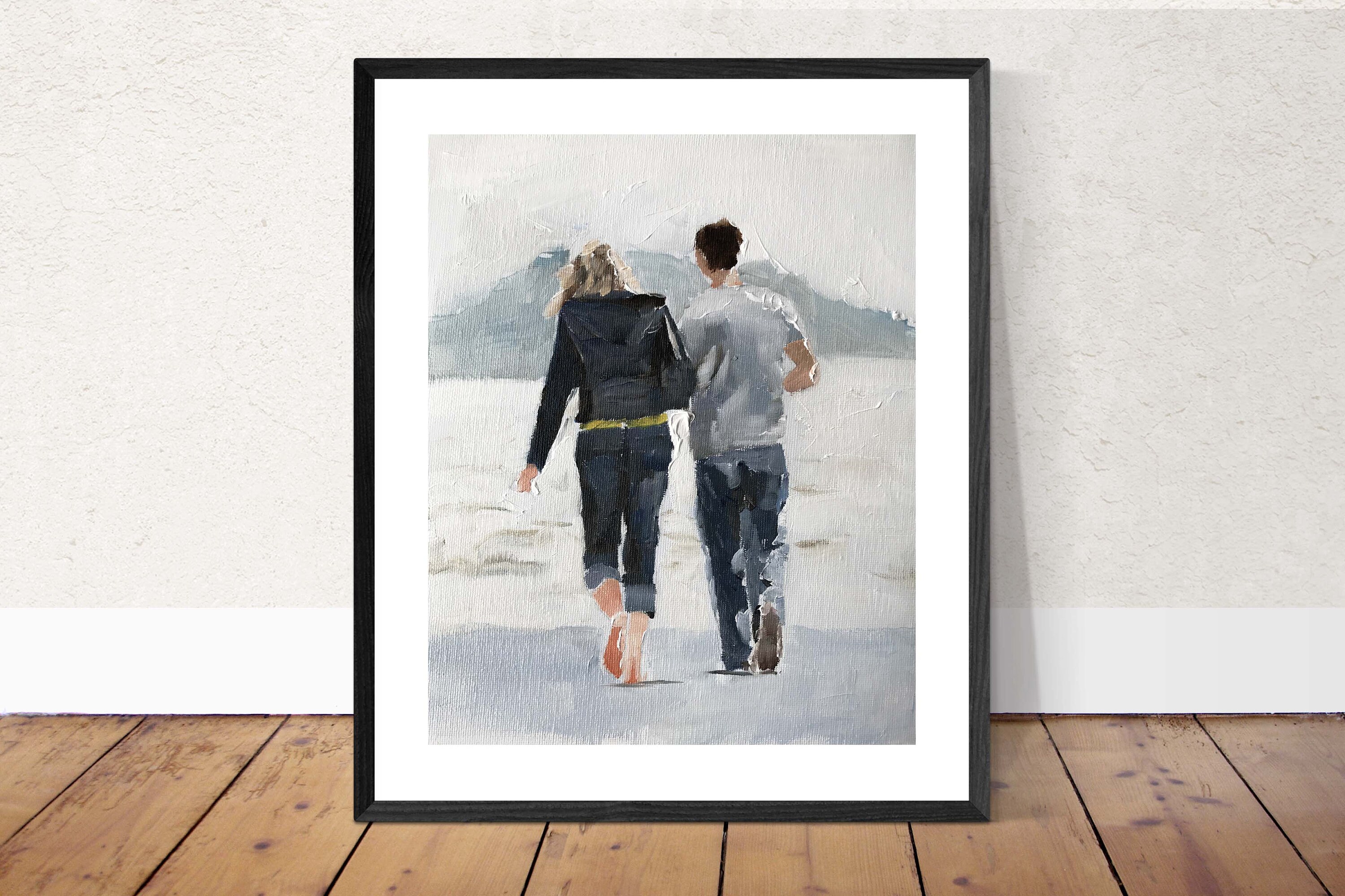 Couple love Painting Wall art Canvas Print Fine Art from | Etsy