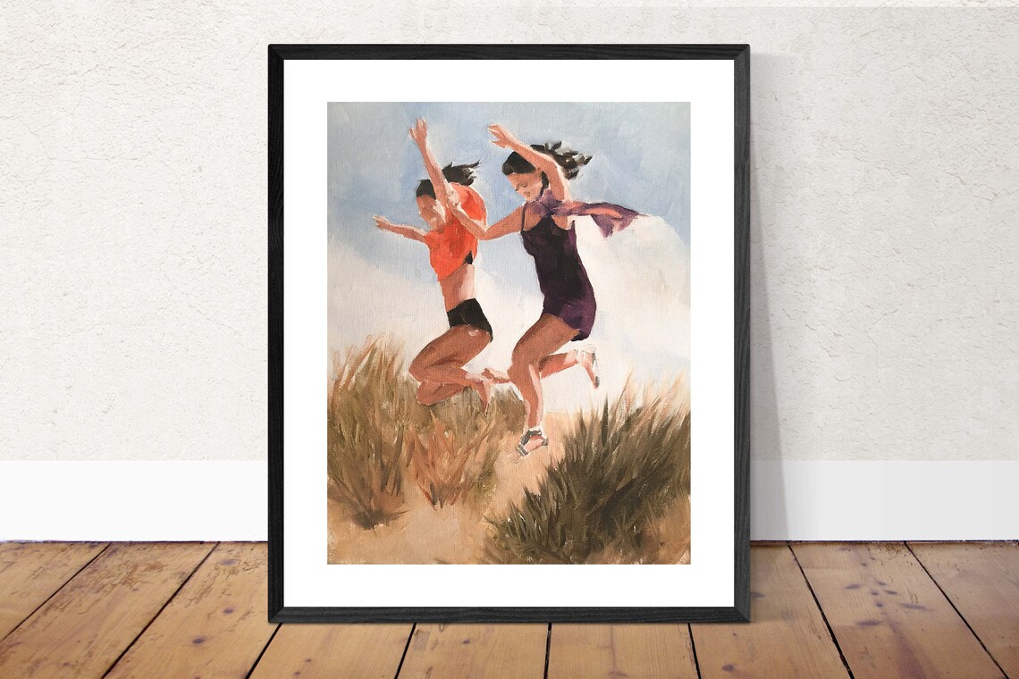 Friends Painting Wall art Canvas Print Fine Art from | Etsy