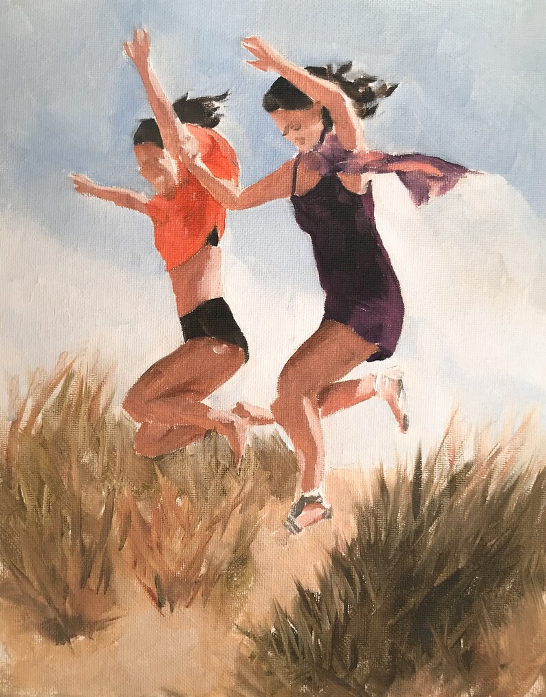 Friends Painting Wall art Canvas Print Fine Art from Etsy