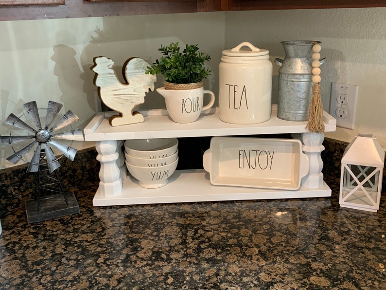 Farmhouse Countertop Wood Riser Etsy