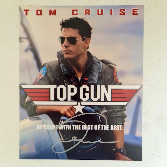 トムクルーズ　サイン　トップガン トム・クルーズ直筆サイン入り『トップガン』8x10インチ写真 鑑定書