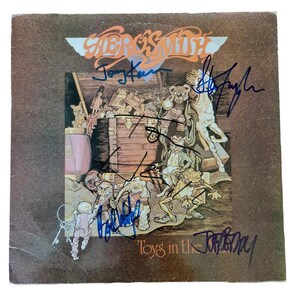 Aerosmith Autographed &#39;Toys In The Attic&#39; LP COA #AS26554