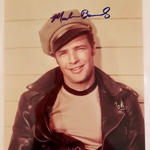 Rare - Marlon Brondo Autographed 8x10 Photo COA #MB98565