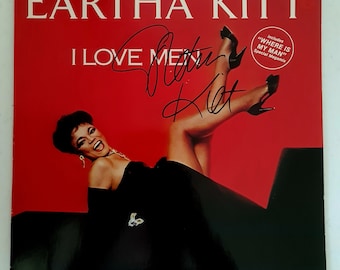 Eartha Kitt gesigneerd 'I Love Men' COA #EK66972