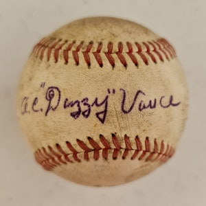 Dazzy Vance signierte Vintage Baseball COA #DV36974