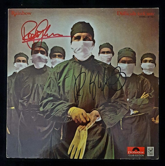 レインボー直筆サイン入りアルバム『Difficult To Cure』、鑑定書付き