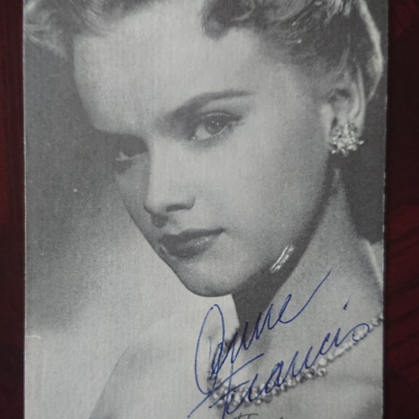 Anne Francis - Autographed Vintage 3.5x5.5 Photo - COA #AF58736