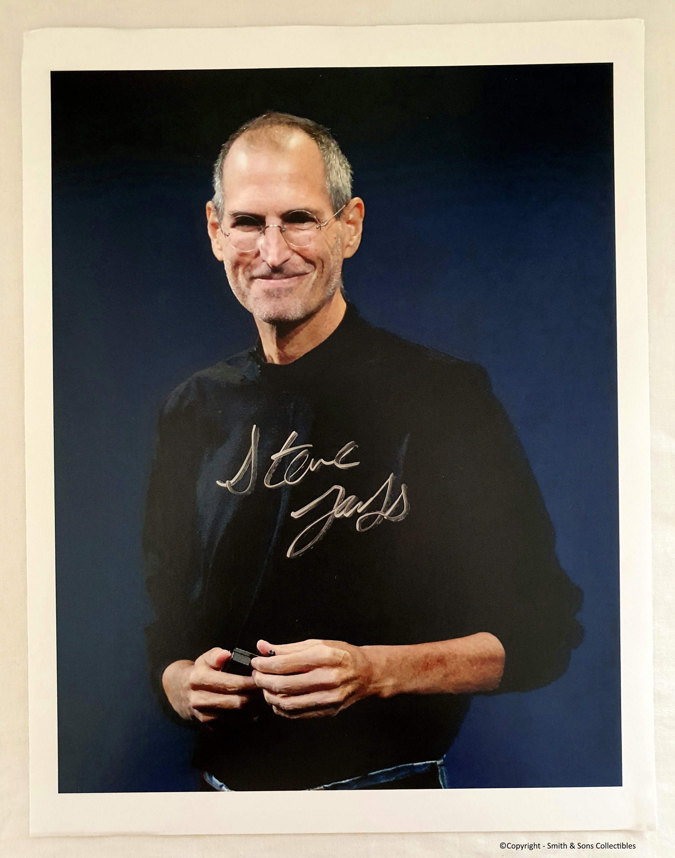 Steve Jobs Autographed Color 8x10 Photo COA SJ62354 Etsy