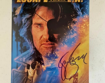 Foto autografada de Escape From L.A. de Kurt Russell, tamanho 8x10, COA nº KR25874