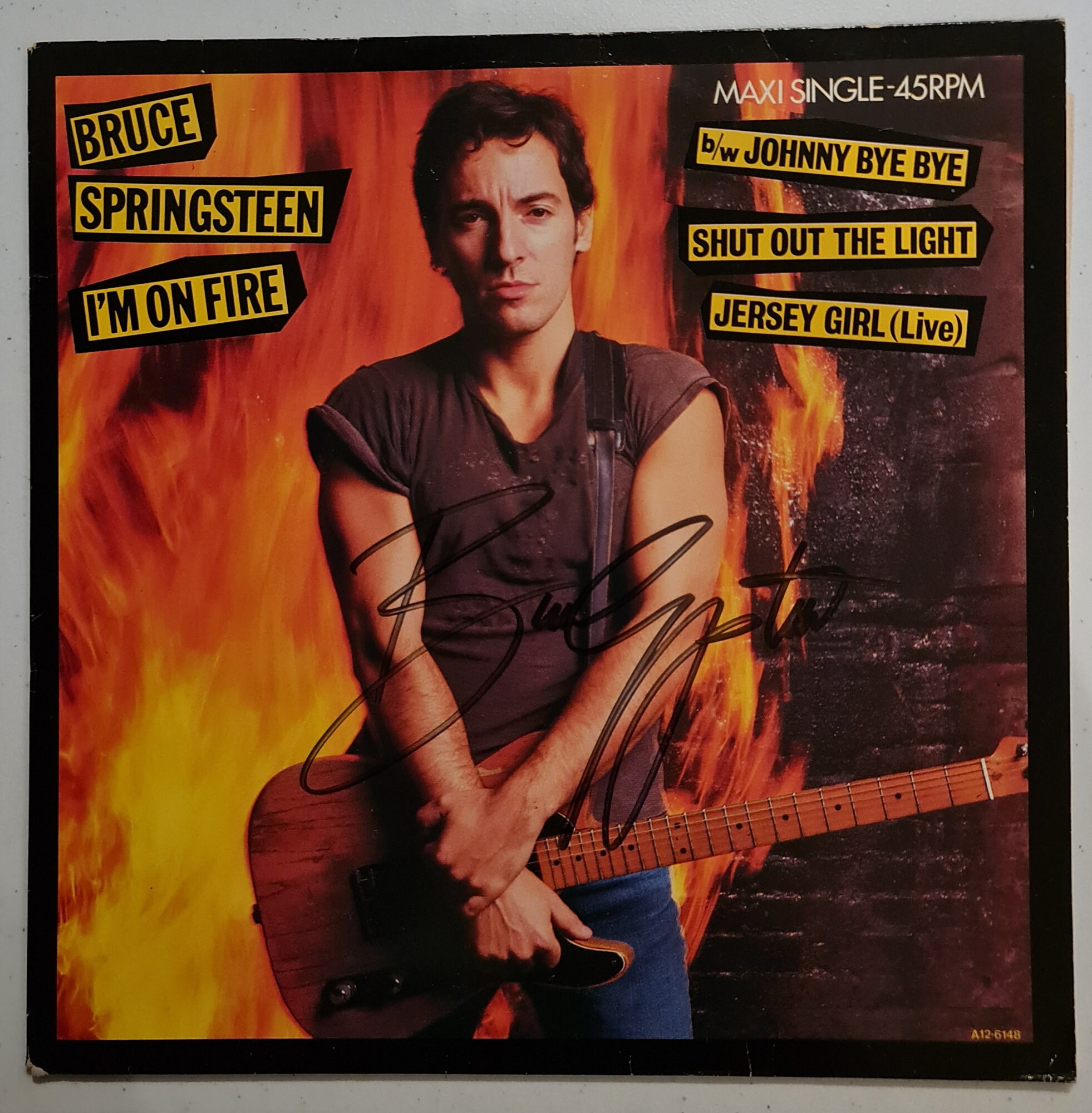Bruce Springsteen Autographed 'i'm on Fire' Album COA BS88482 Etsy
