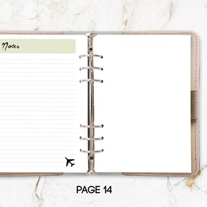 A5 Travel Printable Planner, Trip Planner, Vacation Planner,, A5 Binder ...