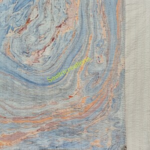 Indian Hand Tie-dye Queen Size Block Print Kantha Quilt, Kantha Bedspread Throw, Cotton Kantha Quilts, 100% cotton Kantha