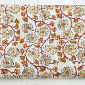 Indian Handmade Kantha Quilt Handblock Print Bedspread Dohar Indian Kantha Quilt