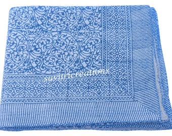 India Kantha Quilt hand block kantha quilt bedspread throw handmade bedsheet queen size pure cotton kantha quilt