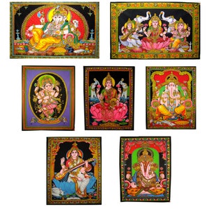 Indischer Gott Ganesh Lord Laxmi, Kali, Buddha,Krishna,Radha,Saraswati, Home Decor Tapisserie Gott Poster