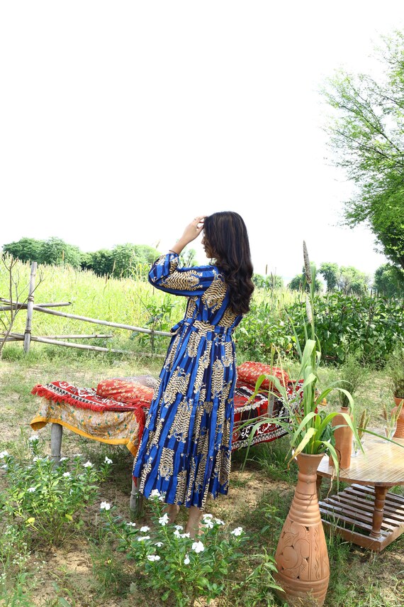 blue tiger dress ALAINA DRESS main image 0