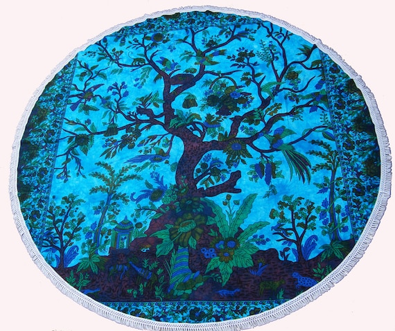 THE ART BOX Tapestry Turquoise Tree of Life Wall Hanging THE ART BOX Tapestry Turquoise Tree of Life Wall Hanging