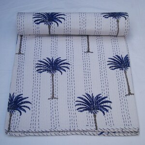 Kantha Quilt Indische Tagesdecke King Size Tagesdecken Decke Handgefertigte Kantha Quilt Kantha Quilt Bettdecke 274 X 228 Cm