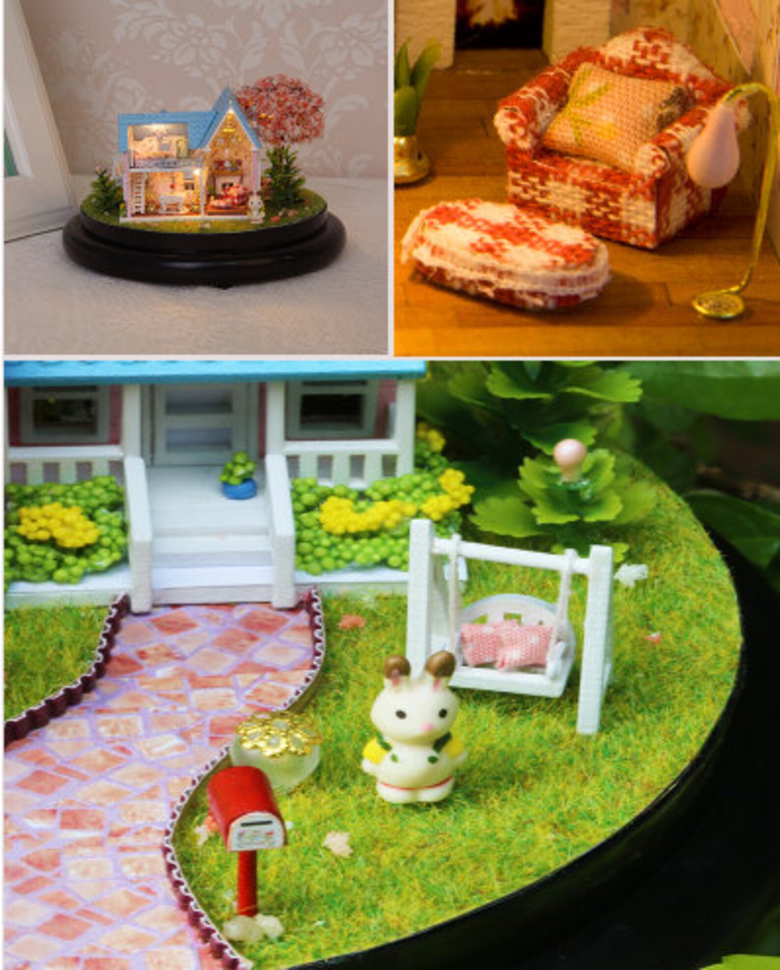 CUTEBEE Doll House Miniature DIY Dollhouse With Furnitures Etsy