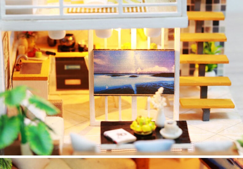 CUTEBEE Doll House Miniature Dollhouse With Furniture Kit Etsy