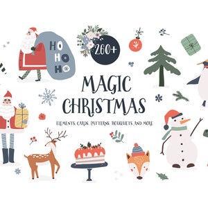 Clipart doodle di Natale, Cartoline di Natale invernali, Natività Buon Natale clipart, Carta digitale di Natale divertente, albero clipart PNG scaricare