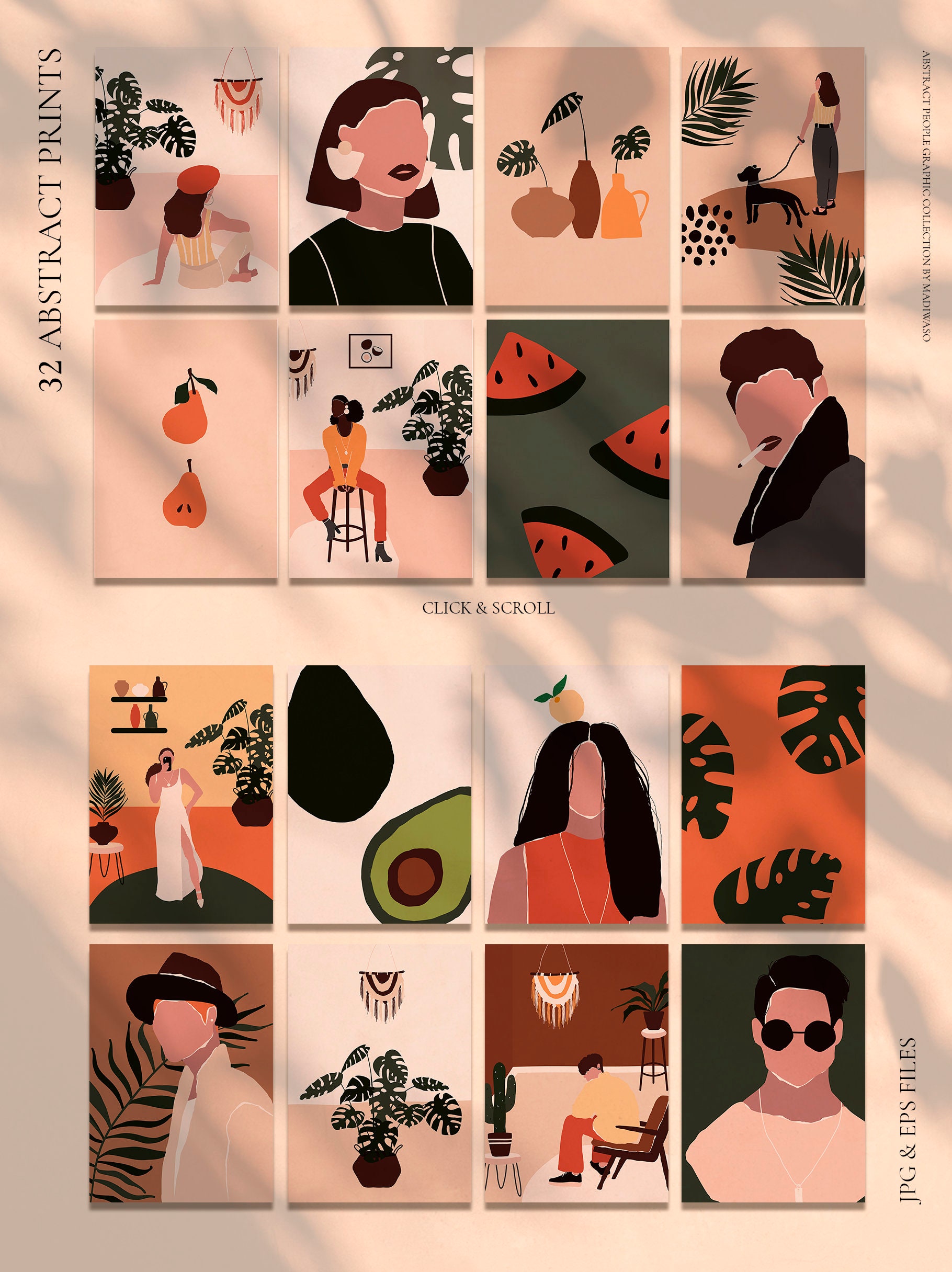 Digital Prints Download Abstract Art People Woman Men Etsy