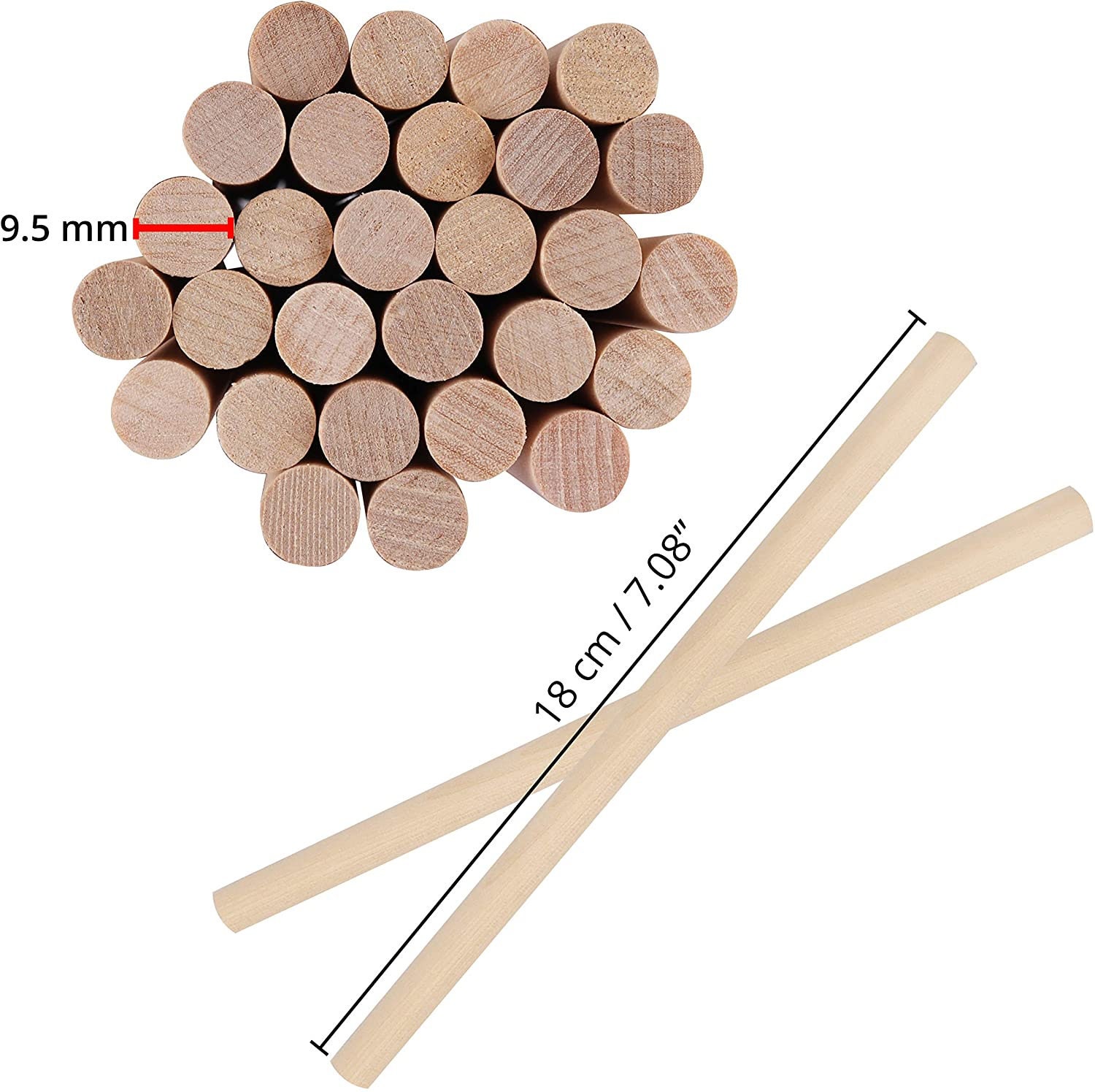 Wooden Dowels 18cm X 9.5mm Wood Sticks Macrame Hanger - Etsy UK