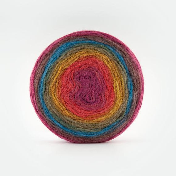 Mandala Yarn Cakes - Chimera- Papatya DK Yarn Cake shade 204, double  knitting yarn, 150g acrylic yarn cake.