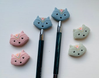 Knitting needle toppers and point protectors. A cute way to stop your stiches slipping. A perfect gift for knitters